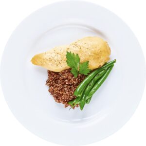 A plate with some food on it