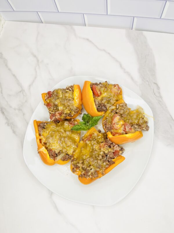 A white plate topped with pieces of food.